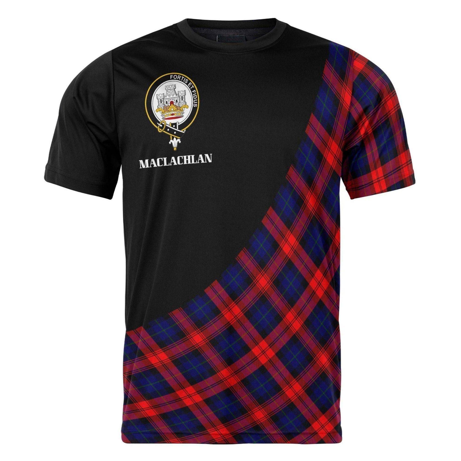 Printivon MacLachlan Clan Tartan with Kilt Design Personalized Tee Shirt Scotland Gift For Mom and Dad