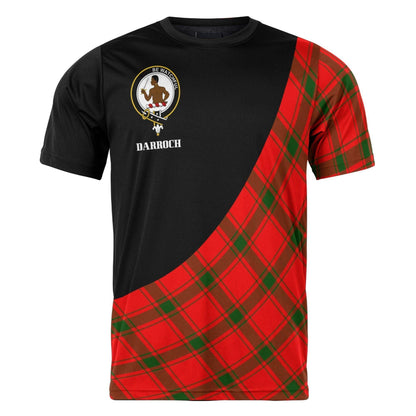 Printivon Darroch (Gourock) Clan Tartan with Kilt Design Personalized Tee Shirt Scotland Gift For Mom and Dad