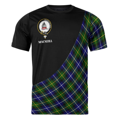 Printivon MacNeill of Barra Clan Tartan with Kilt Design Personalized Tee Shirt Scotland Gift For Mom and Dad