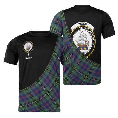 Printivon Wood Clan Tartan with Kilt Design Personalized Tee Shirt Scotland Gift For Mom and Dad