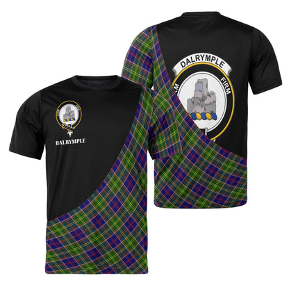 Printivon Dalrymple Clan Tartan with Kilt Design Personalized Tee Shirt Scotland Gift For Mom and Dad