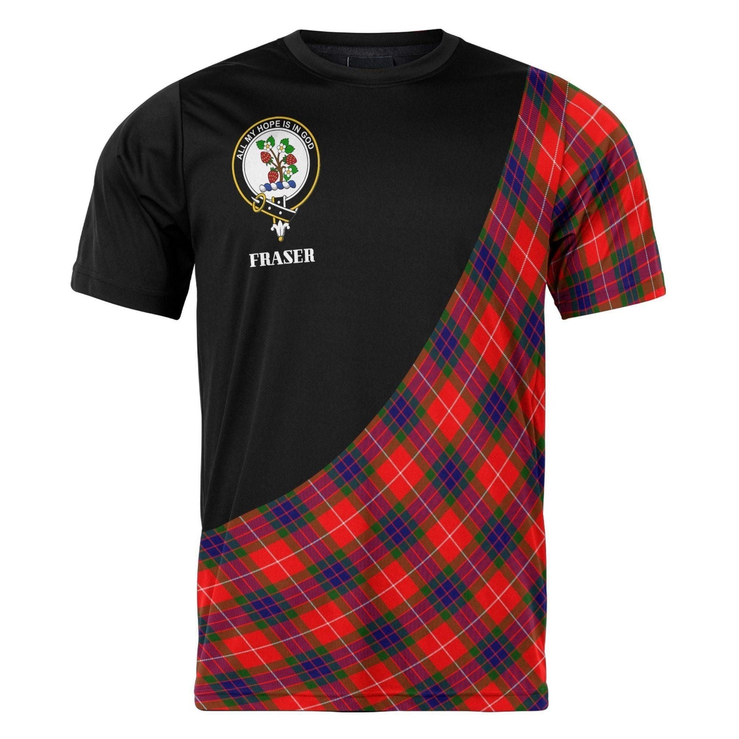 Printivon Fraser Clan Tartan with Kilt Design Personalized Tee Shirt Scotland Gift For Mom and Dad