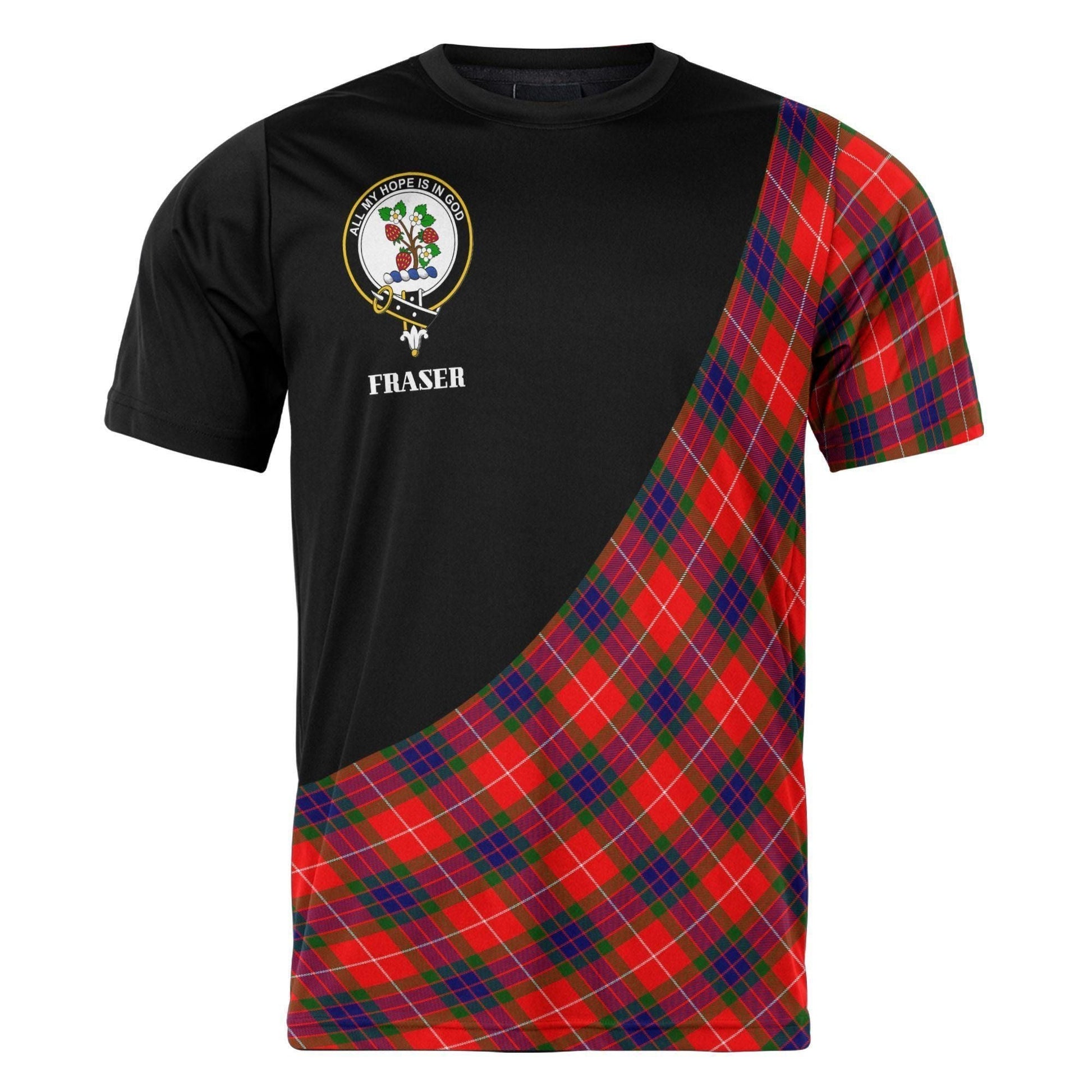 Printivon Fraser Clan Tartan with Kilt Design Personalized Tee Shirt Scotland Gift For Mom and Dad