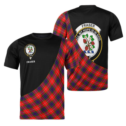 Printivon Fraser Clan Tartan with Kilt Design Personalized Tee Shirt Scotland Gift For Mom and Dad