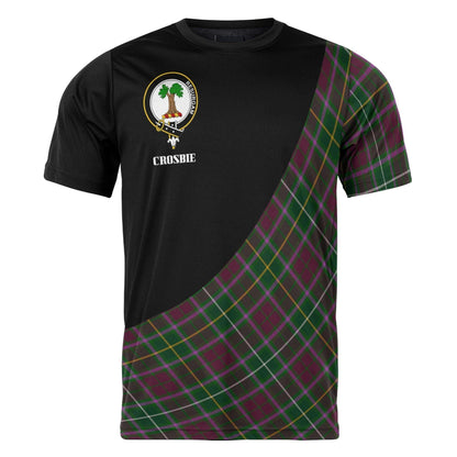 Printivon Crosbie Clan Tartan with Kilt Design Personalized Tee Shirt Scotland Gift For Mom and Dad