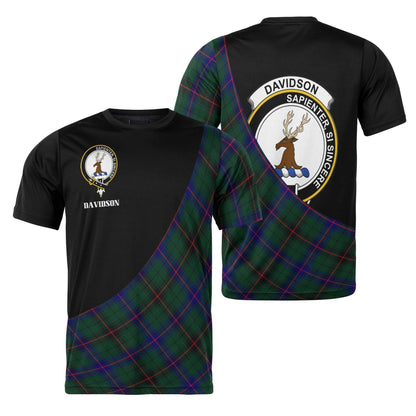 Printivon Davidson Clan Tartan with Kilt Design Personalized Tee Shirt Scotland Gift For Mom and Dad