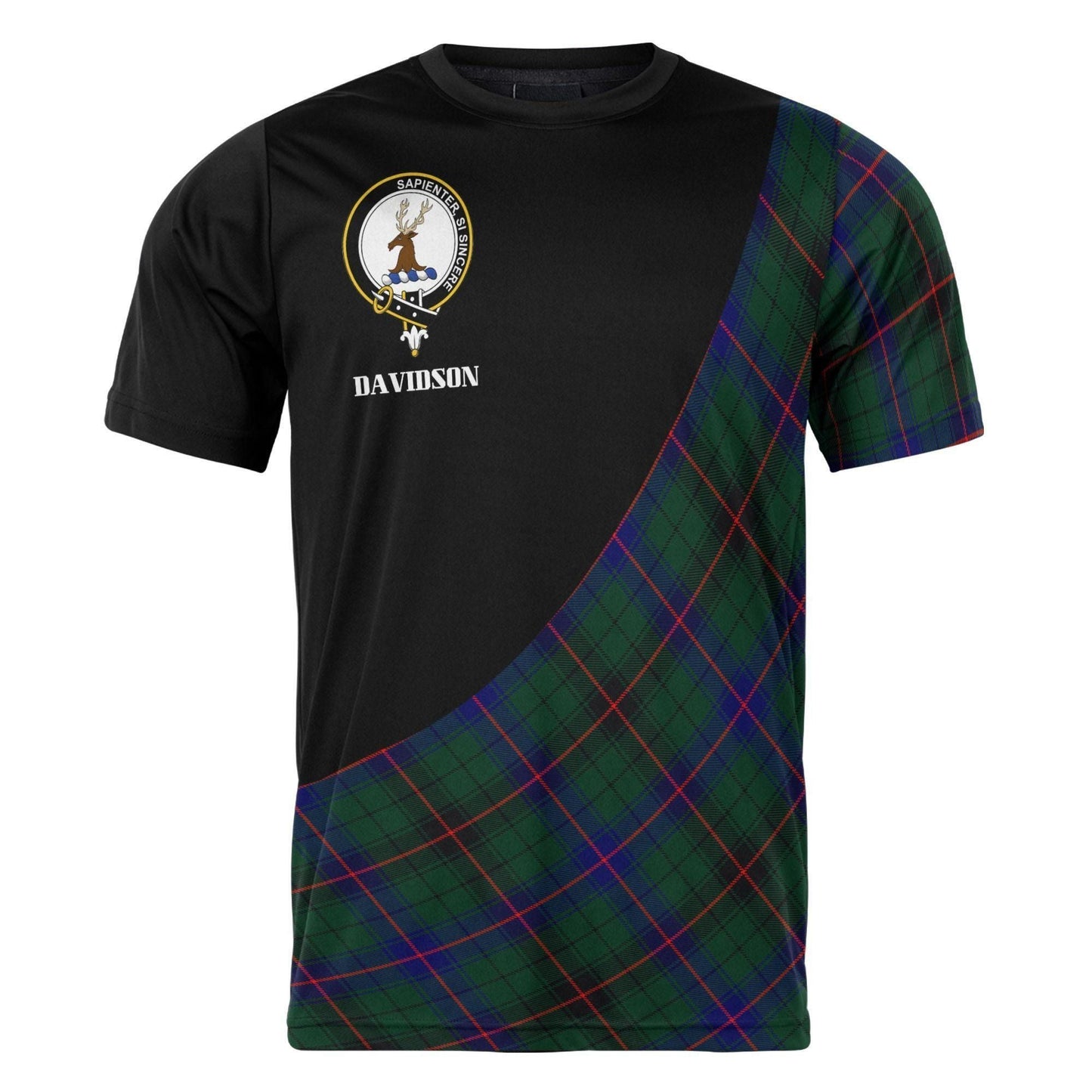 Printivon Davidson Clan Tartan with Kilt Design Personalized Tee Shirt Scotland Gift For Mom and Dad
