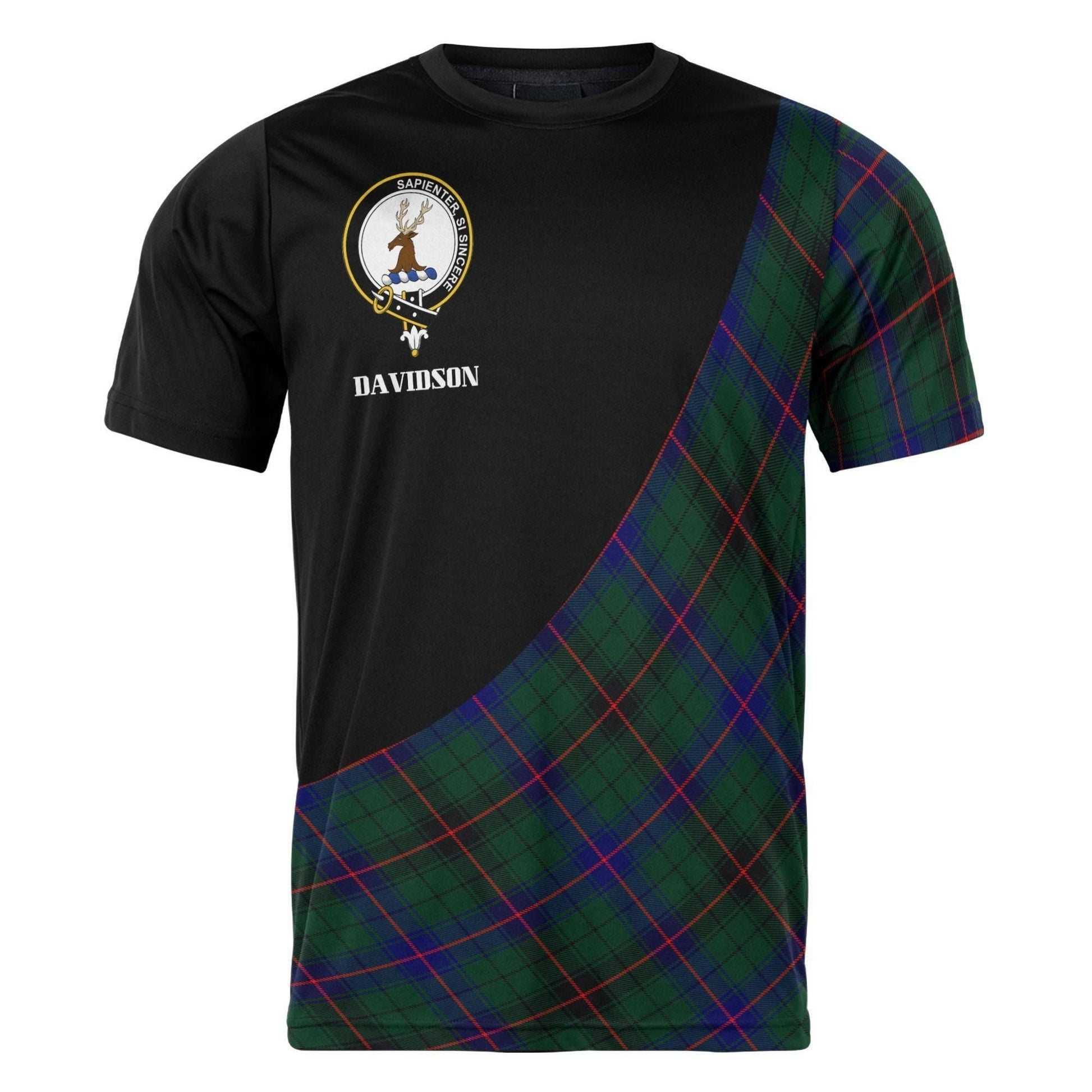 Printivon Davidson Clan Tartan with Kilt Design Personalized Tee Shirt Scotland Gift For Mom and Dad