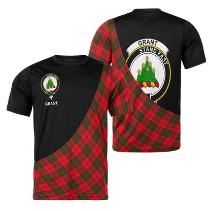 Printivon Grant Clan Tartan with Kilt Design Personalized Tee Shirt Scotland Gift For Mom and Dad
