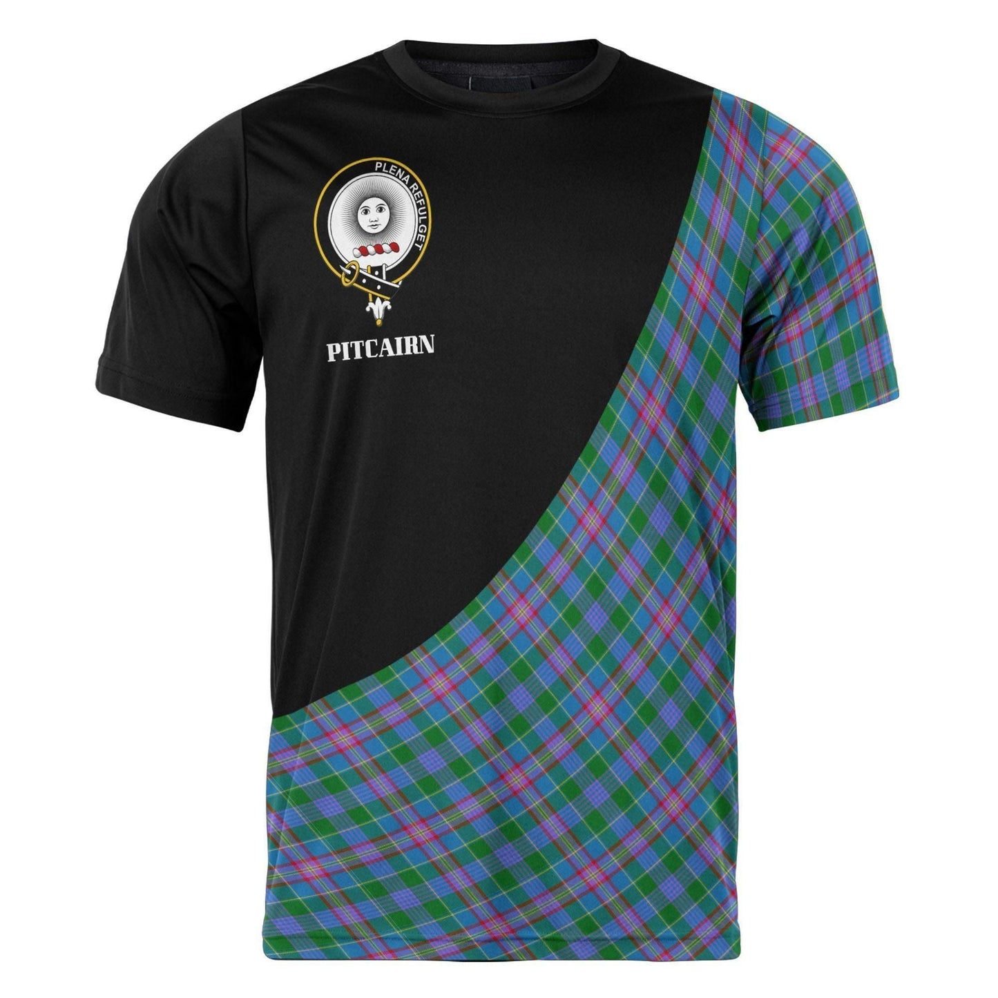 Printivon Pitcairn Clan Tartan with Kilt Design Personalized Tee Shirt Scotland Gift For Mom and Dad