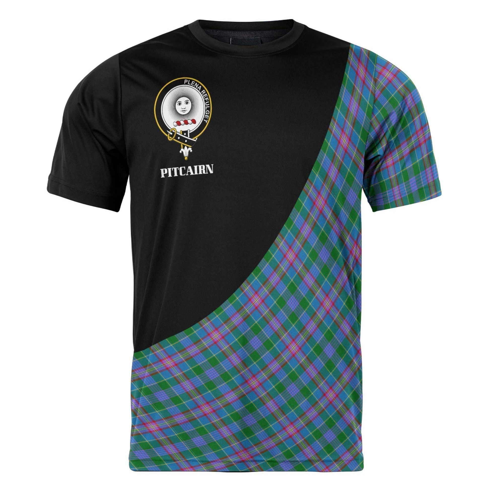 Printivon Pitcairn Clan Tartan with Kilt Design Personalized Tee Shirt Scotland Gift For Mom and Dad