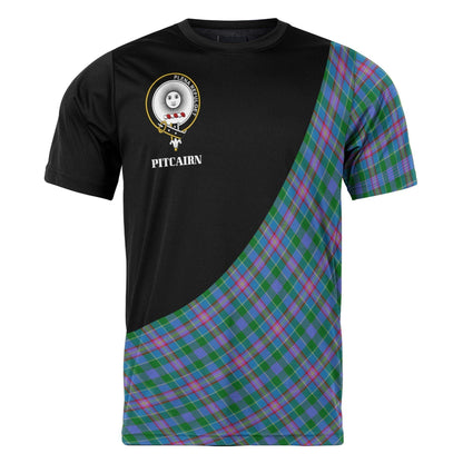 Printivon Pitcairn Clan Tartan with Kilt Design Personalized Tee Shirt Scotland Gift For Mom and Dad