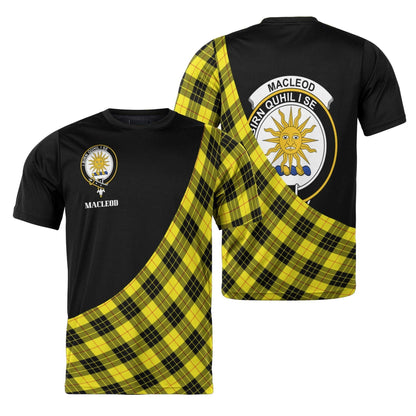 Printivon MacLeod of Lewis Clan Tartan with Kilt Design Personalized Tee Shirt Scotland Gift For Mom and Dad