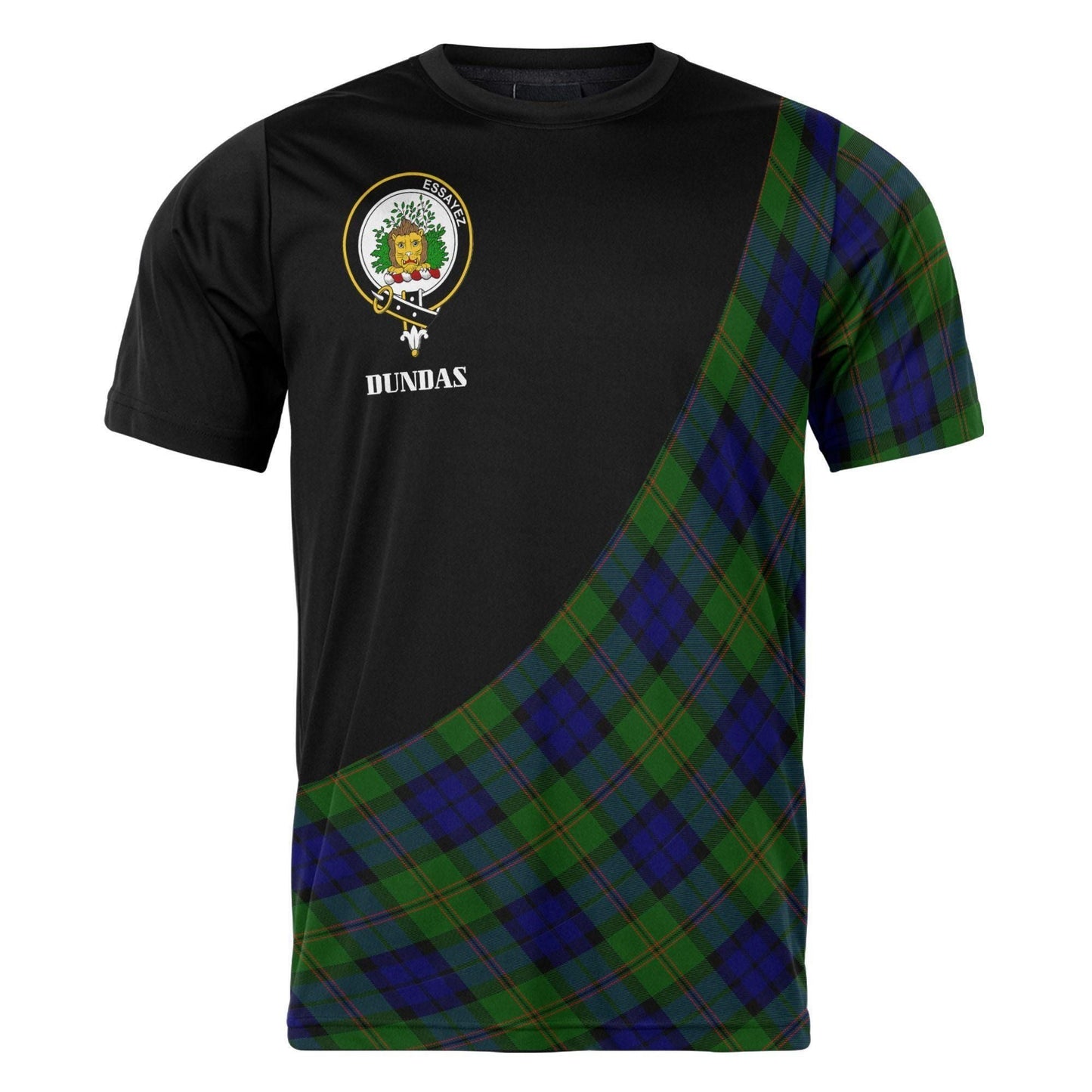 Printivon Dundas Clan Tartan with Kilt Design Personalized Tee Shirt Scotland Gift For Mom and Dad