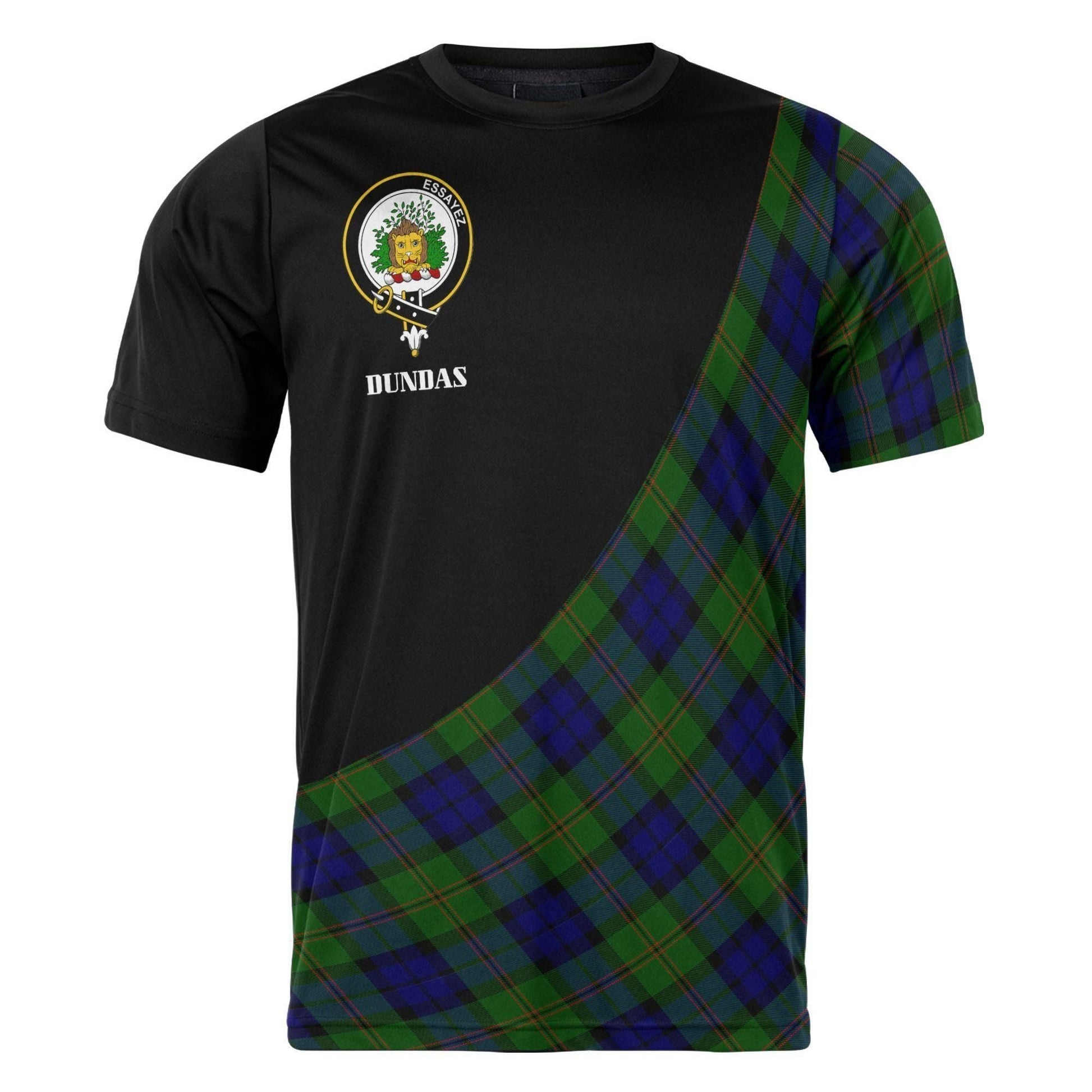 Printivon Dundas Clan Tartan with Kilt Design Personalized Tee Shirt Scotland Gift For Mom and Dad