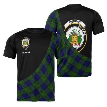 Printivon Dundas Clan Tartan with Kilt Design Personalized Tee Shirt Scotland Gift For Mom and Dad