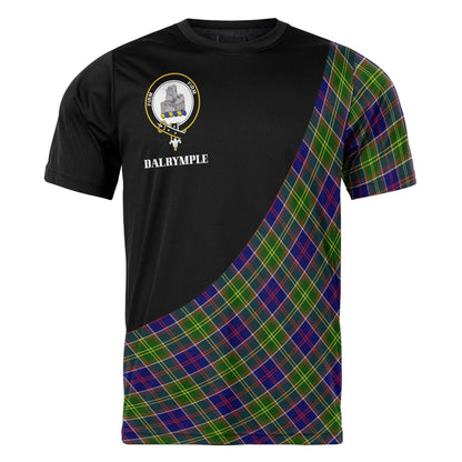 Printivon Dalrymple Clan Tartan with Kilt Design Personalized Tee Shirt Scotland Gift For Mom and Dad