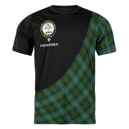 Printivon Cranstoun Clan Tartan with Kilt Design Personalized Tee Shirt Scotland Gift For Mom and Dad