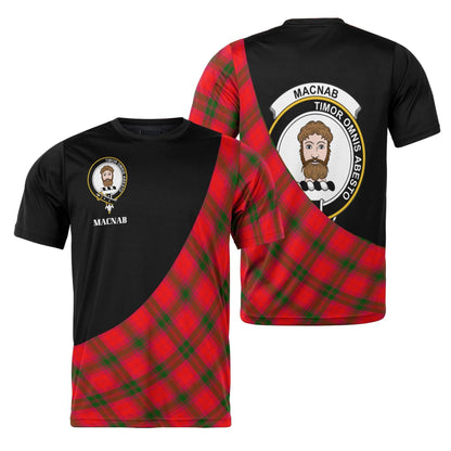 Printivon MacNab Clan Tartan with Kilt Design Personalized Tee Shirt Scotland Gift For Mom and Dad