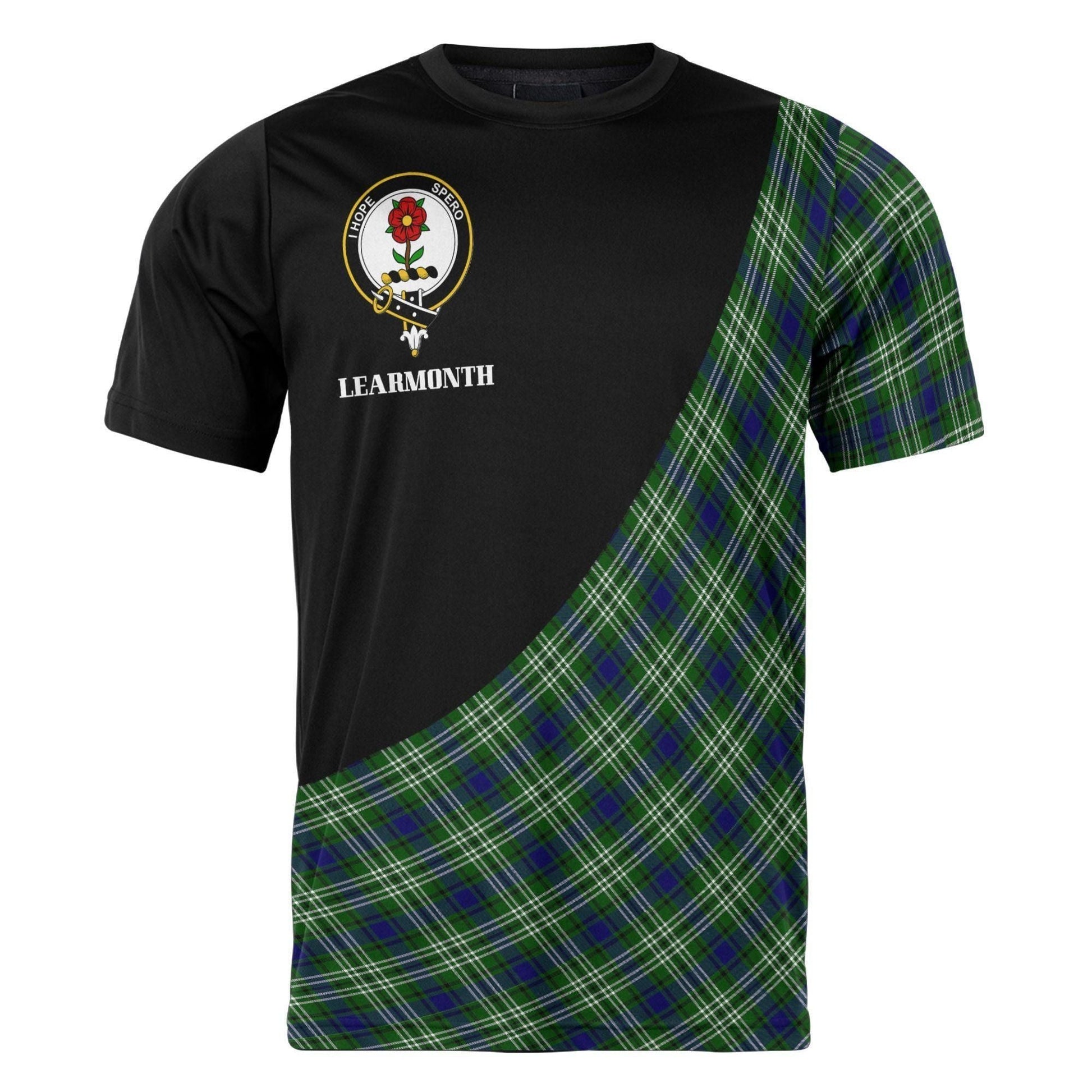 Printivon Learmonth Clan Tartan with Kilt Design Personalized Tee Shirt Scotland Gift For Mom and Dad