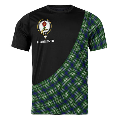 Printivon Learmonth Clan Tartan with Kilt Design Personalized Tee Shirt Scotland Gift For Mom and Dad