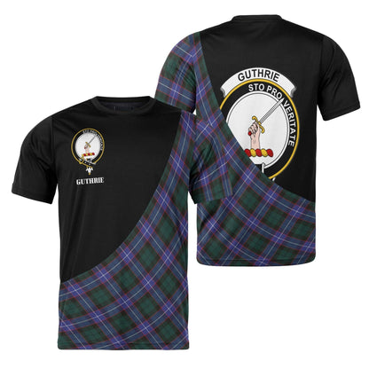 Printivon Guthrie Clan Tartan with Kilt Design Personalized Tee Shirt Scotland Gift For Mom and Dad