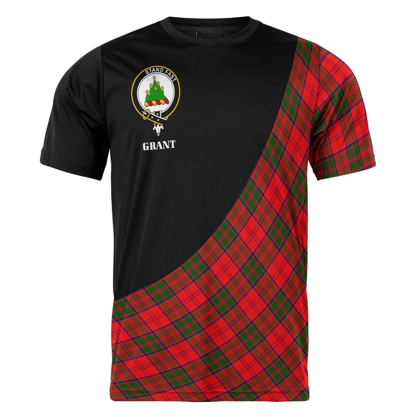 Printivon Grant Clan Tartan with Kilt Design Personalized Tee Shirt Scotland Gift For Mom and Dad