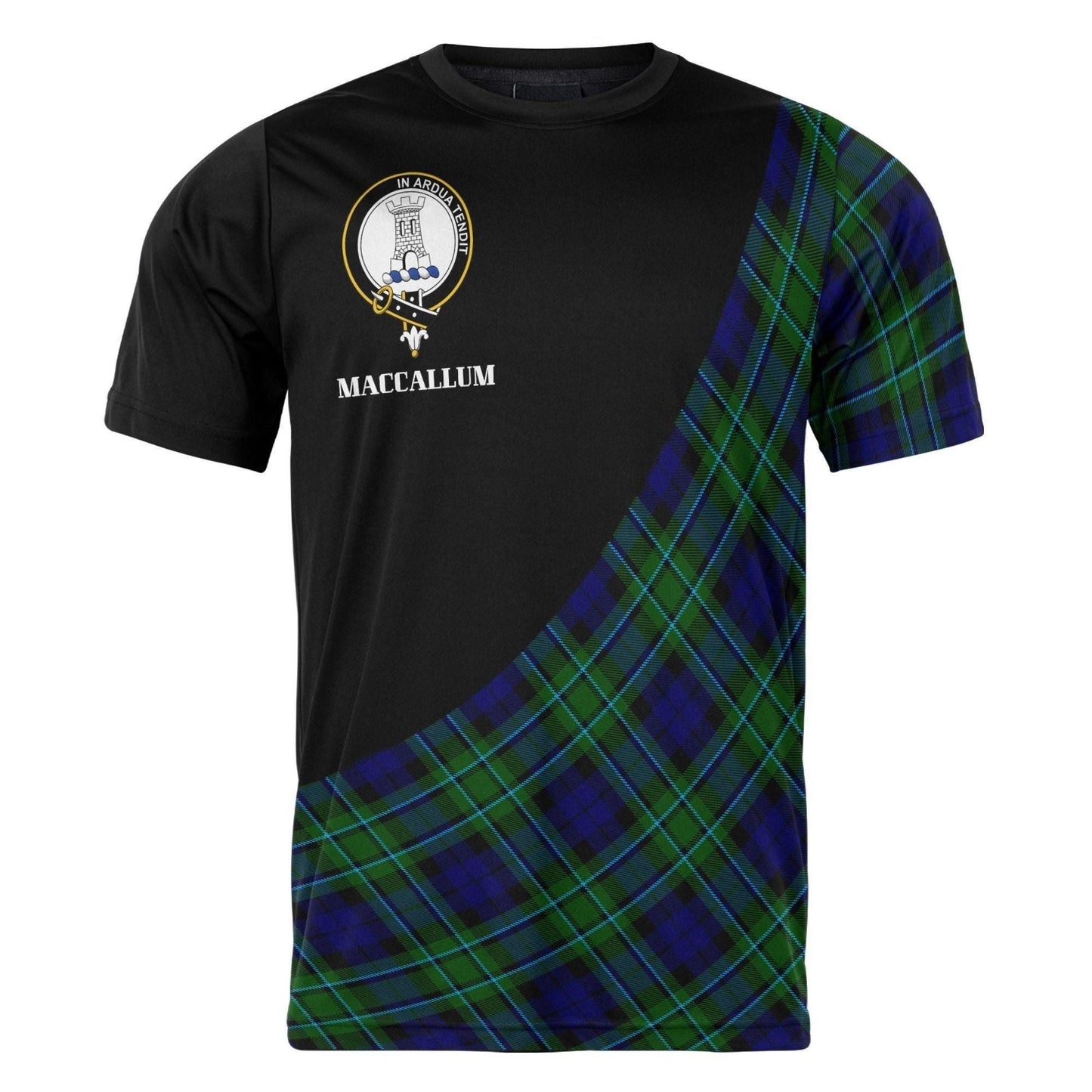 Printivon MacCallum Clan Tartan with Kilt Design Personalized Tee Shirt Scotland Gift For Mom and Dad