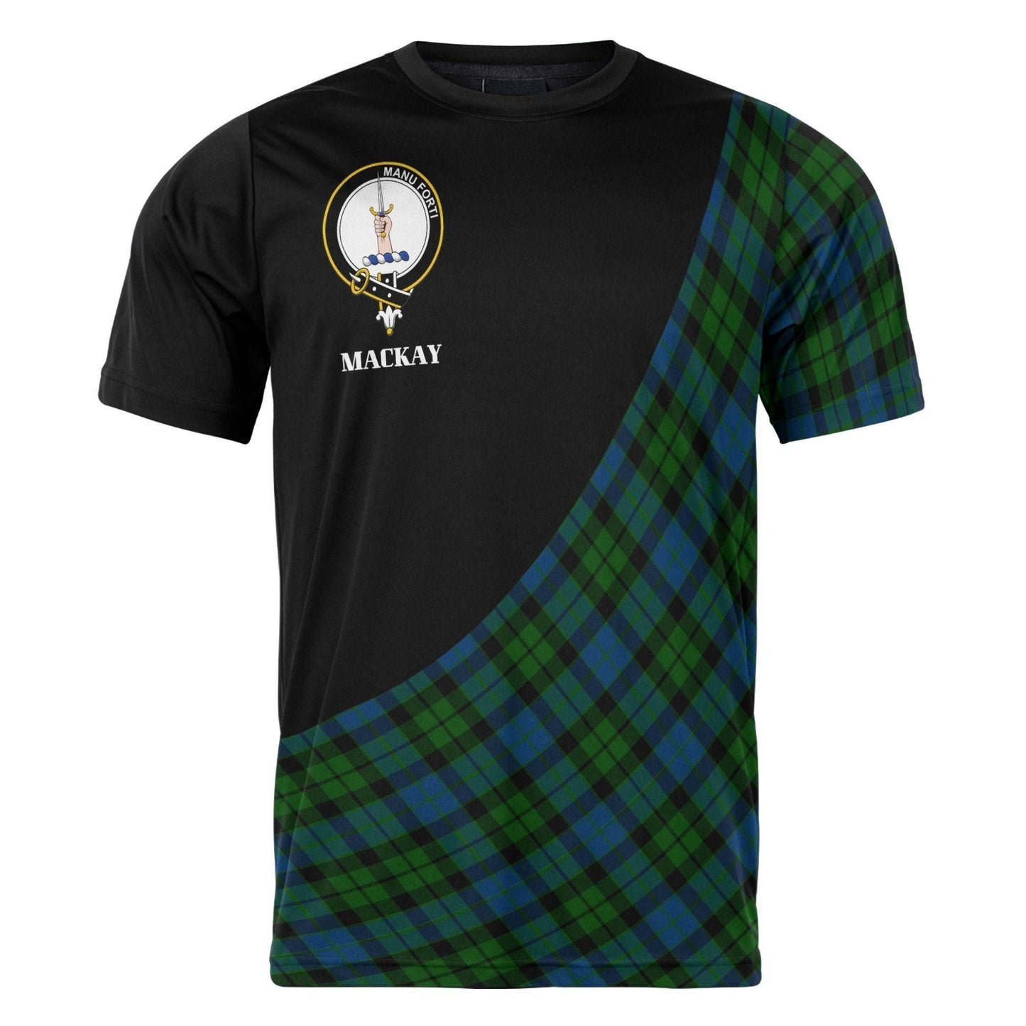 Printivon MacKay Clan Tartan with Kilt Design Personalized Tee Shirt Scotland Gift For Mom and Dad
