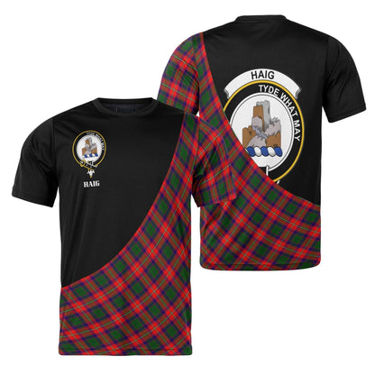 Printivon Haig Clan Tartan with Kilt Design Personalized Tee Shirt Scotland Gift For Mom and Dad
