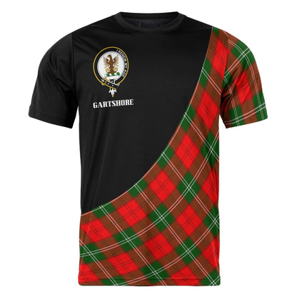 Printivon Gartshore Clan Tartan with Kilt Design Personalized Tee Shirt Scotland Gift For Mom and Dad