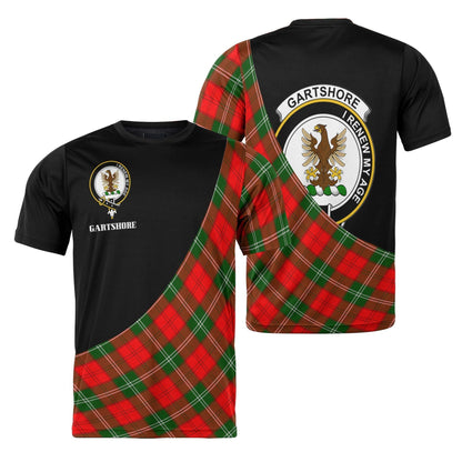 Printivon Gartshore Clan Tartan with Kilt Design Personalized Tee Shirt Scotland Gift For Mom and Dad