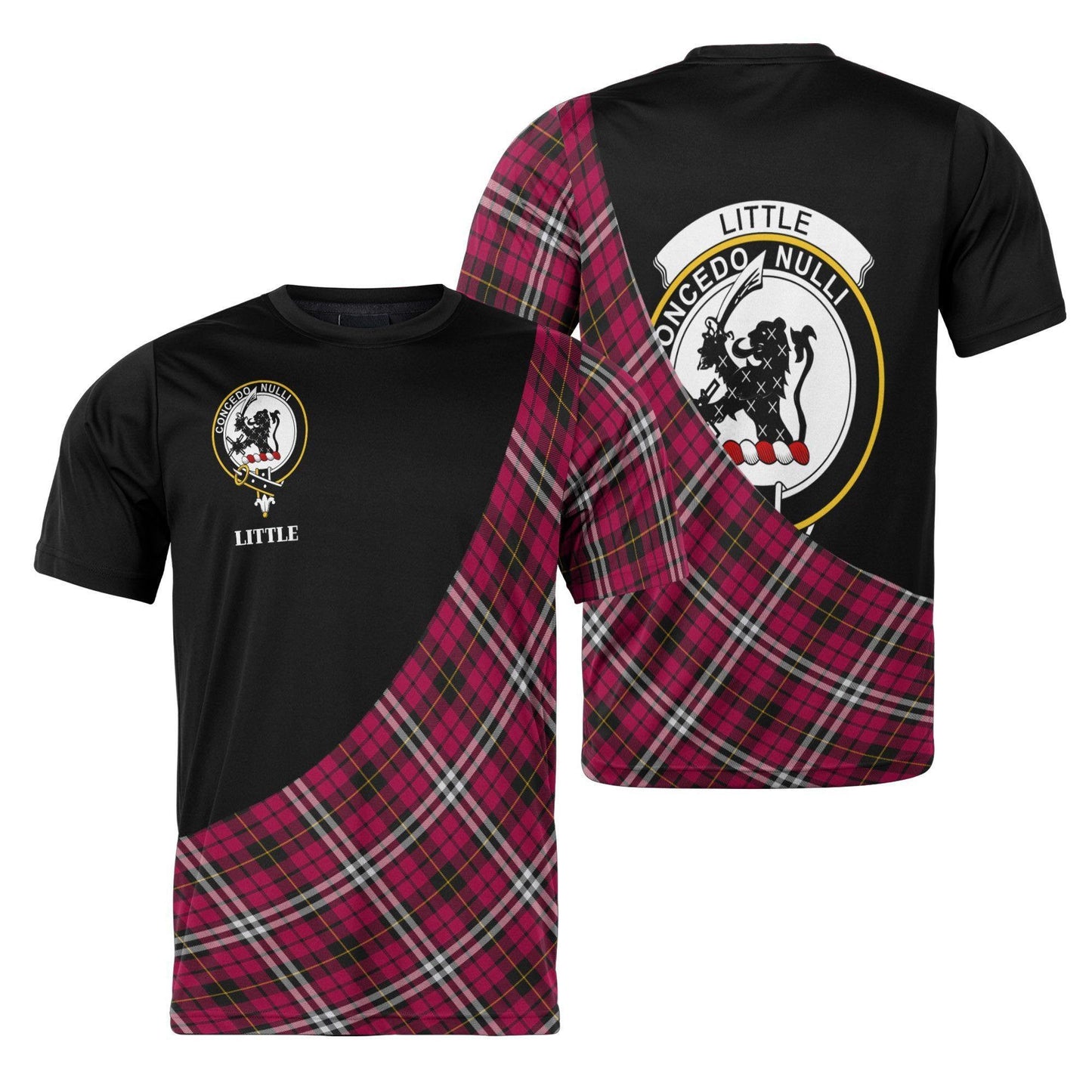 Printivon Little Clan Tartan with Kilt Design Personalized Tee Shirt Scotland Gift For Mom and Dad