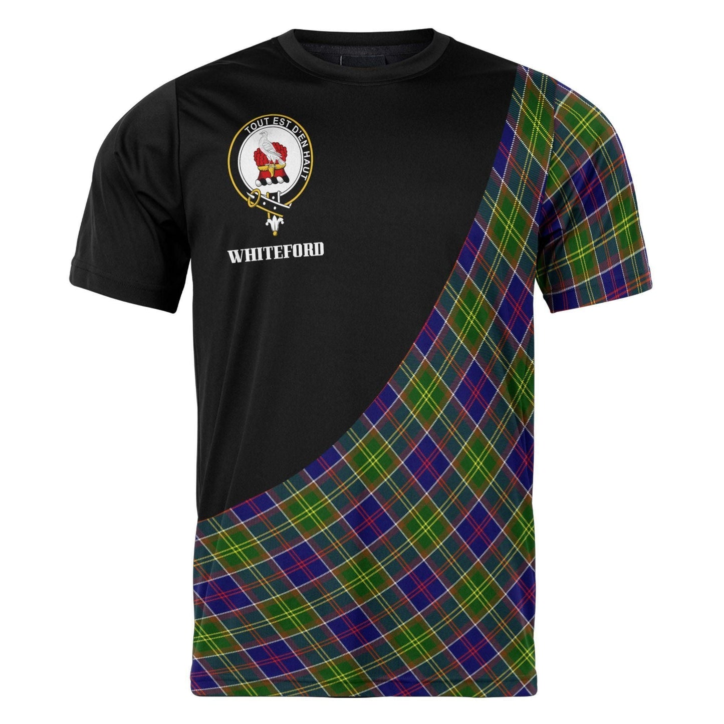 Printivon Whiteford Clan Tartan with Kilt Design Personalized Tee Shirt Scotland Gift For Mom and Dad