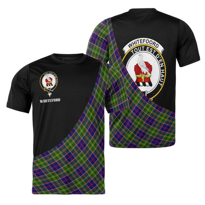 Printivon Whiteford Clan Tartan with Kilt Design Personalized Tee Shirt Scotland Gift For Mom and Dad