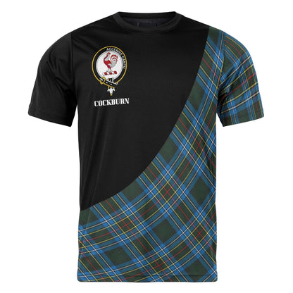 Printivon Cockburn Clan Tartan with Kilt Design Personalized Tee Shirt Scotland Gift For Mom and Dad