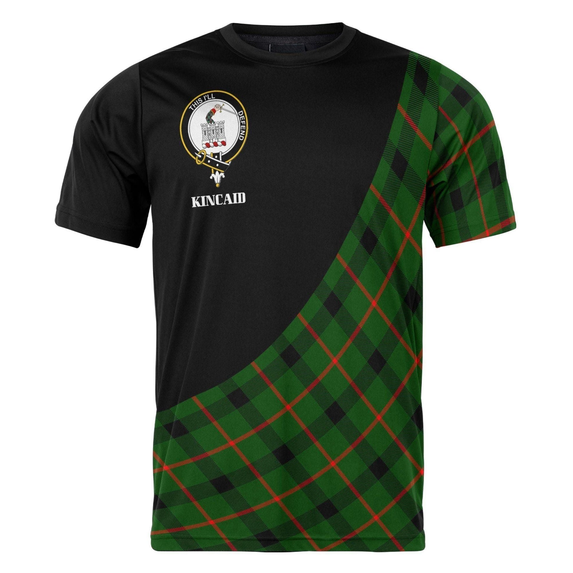 Printivon Kincaid Clan Tartan with Kilt Design Personalized Tee Shirt Scotland Gift For Mom and Dad