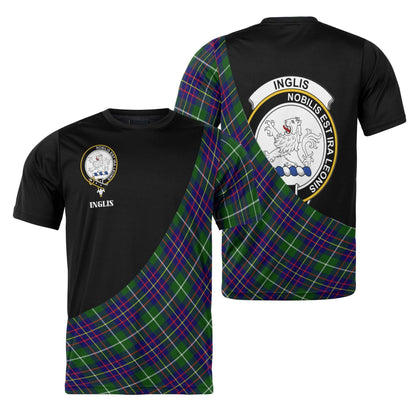 Printivon Inglis Clan Tartan with Kilt Design Personalized Tee Shirt Scotland Gift For Mom and Dad