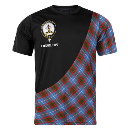 Printivon Congilton Clan Tartan with Kilt Design Personalized Tee Shirt Scotland Gift For Mom and Dad