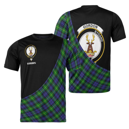 Printivon Gordon Clan Tartan with Kilt Design Personalized Tee Shirt Scotland Gift For Mom and Dad