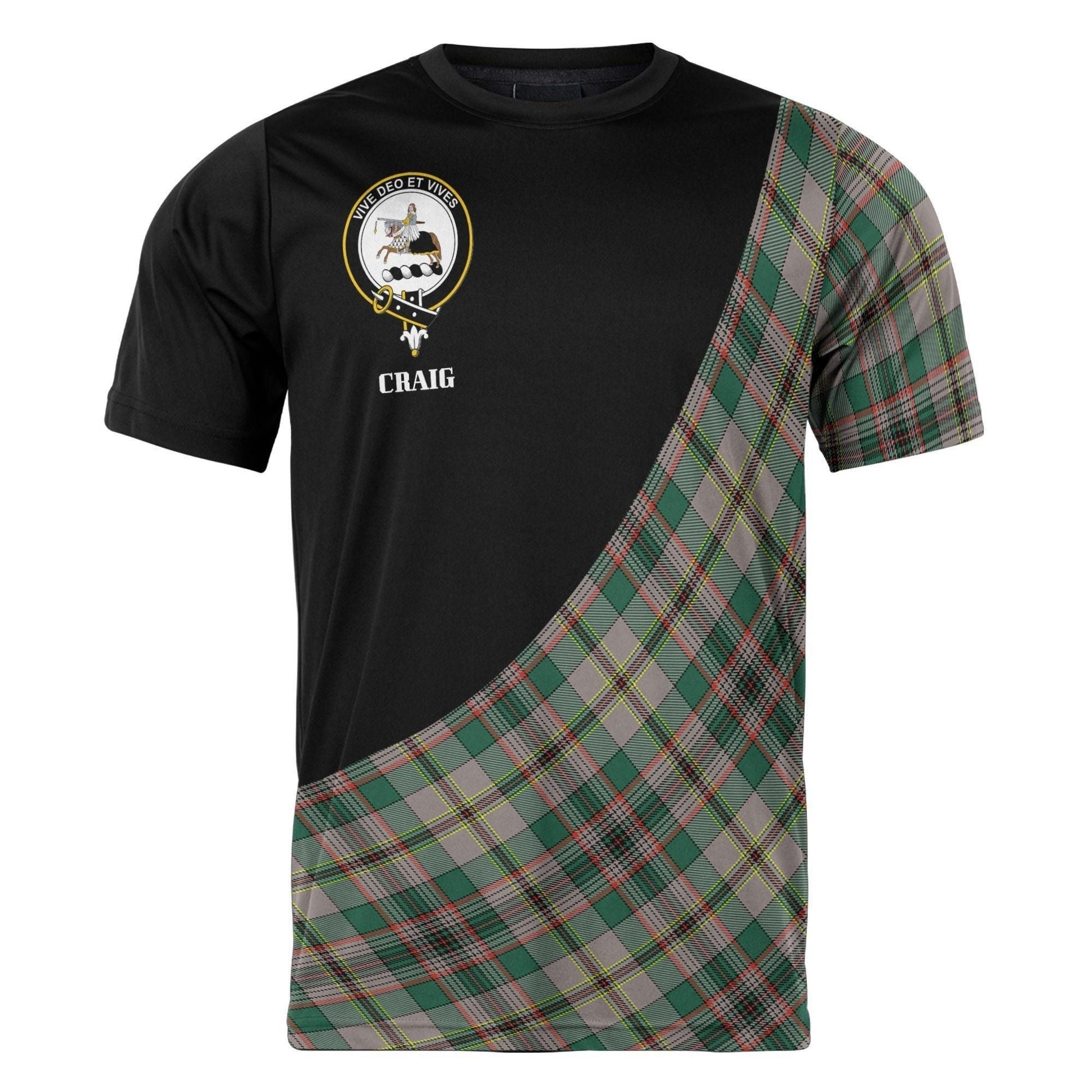 Printivon Craig Clan Tartan with Kilt Design Personalized Tee Shirt Scotland Gift For Mom and Dad