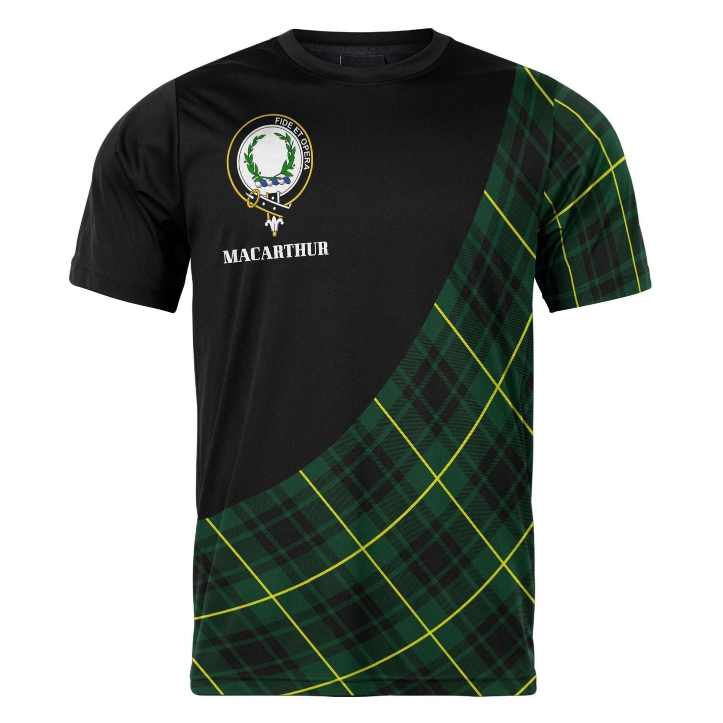 Printivon MacArthur Clan Tartan with Kilt Design Personalized Tee Shirt Scotland Gift For Mom and Dad
