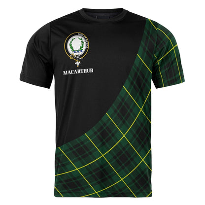 Printivon MacArthur Clan Tartan with Kilt Design Personalized Tee Shirt Scotland Gift For Mom and Dad