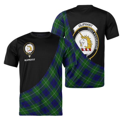Printivon Oliphant Clan Tartan with Kilt Design Personalized Tee Shirt Scotland Gift For Mom and Dad