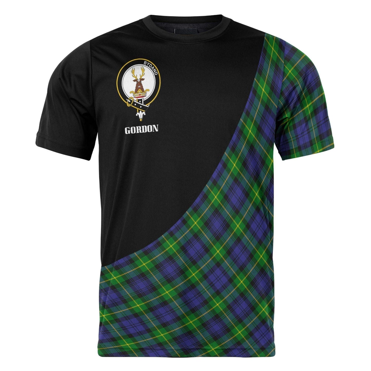 Printivon Gordon Clan Tartan with Kilt Design Personalized Tee Shirt Scotland Gift For Mom and Dad