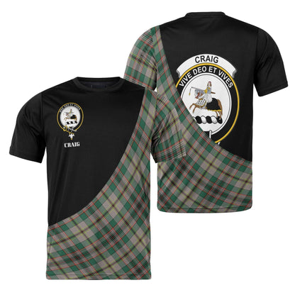 Printivon Craig Clan Tartan with Kilt Design Personalized Tee Shirt Scotland Gift For Mom and Dad