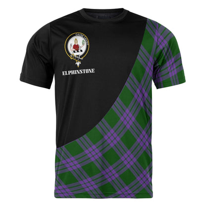 Printivon Elphinstone Clan Tartan with Kilt Design Personalized Tee Shirt Scotland Gift For Mom and Dad