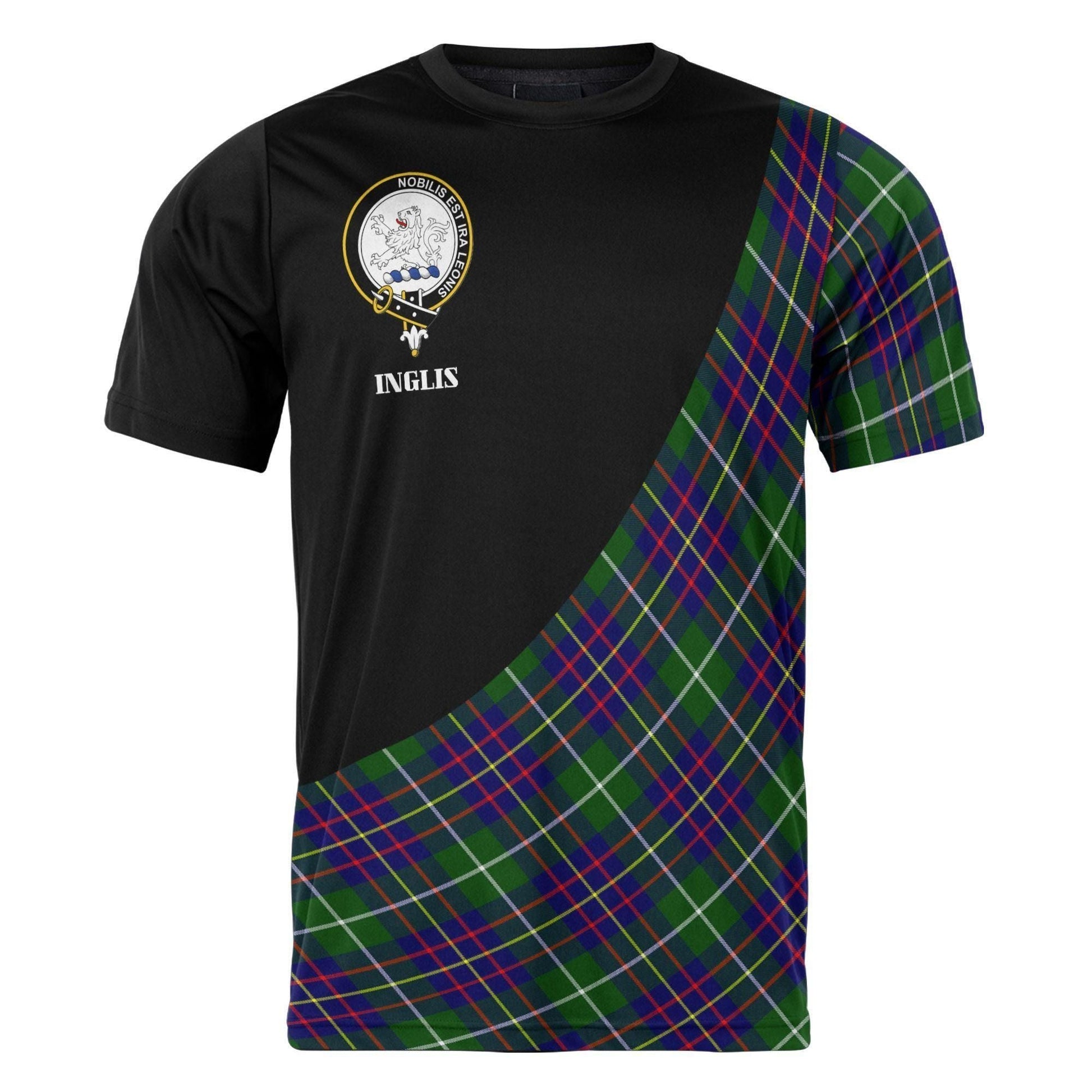 Printivon Inglis Clan Tartan with Kilt Design Personalized Tee Shirt Scotland Gift For Mom and Dad