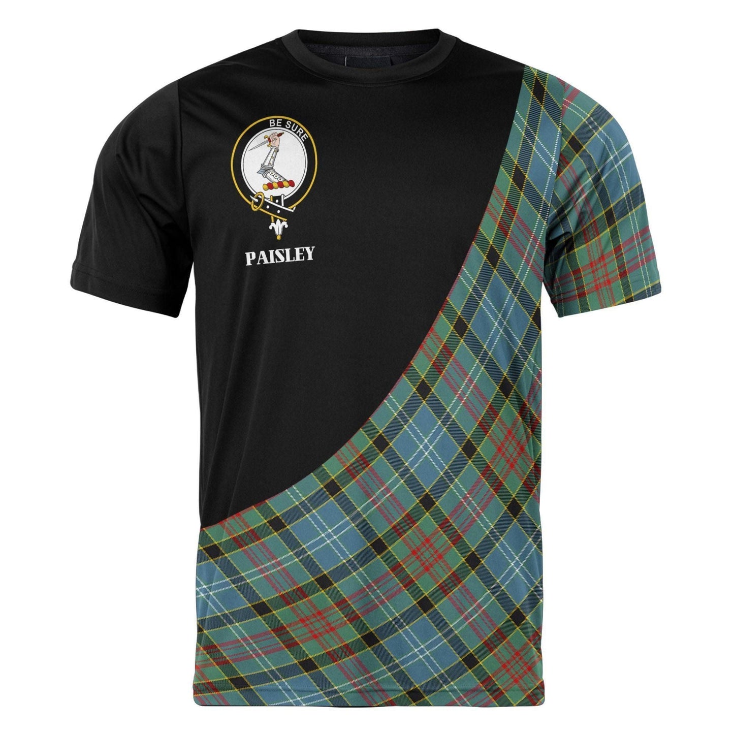 Printivon Paisley Clan Tartan with Kilt Design Personalized Tee Shirt Scotland Gift For Mom and Dad