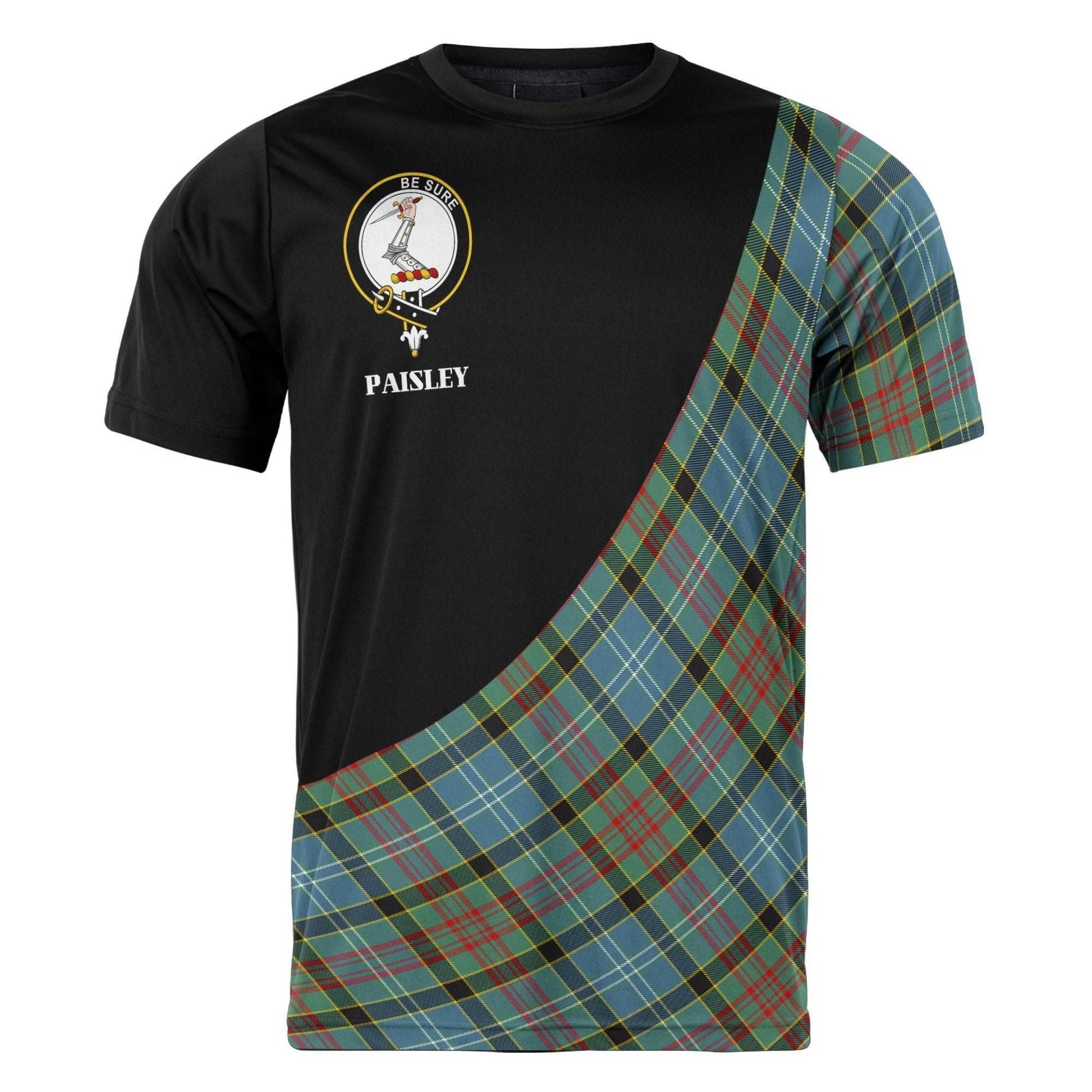 Printivon Paisley Clan Tartan with Kilt Design Personalized Tee Shirt Scotland Gift For Mom and Dad